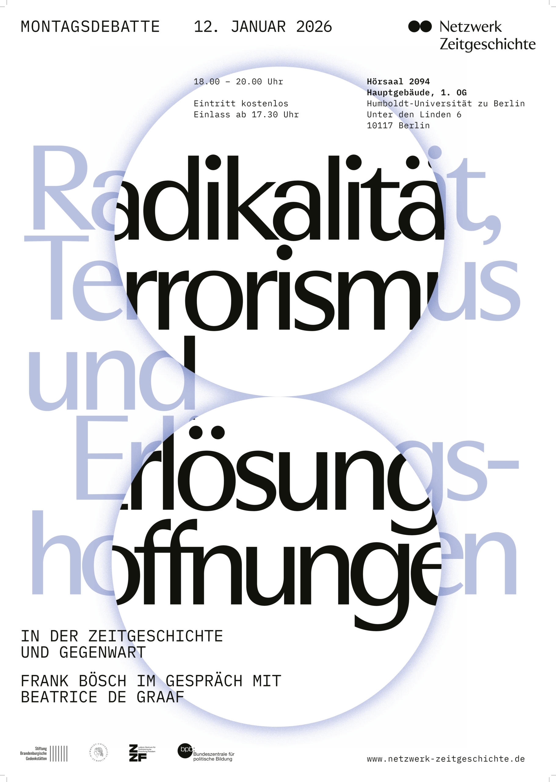 Montagsdebatte 12.01.26 – Radikalität, Terrorismus und Erlösungshoffnungen in der Zeitgeschichte und Gegenwart